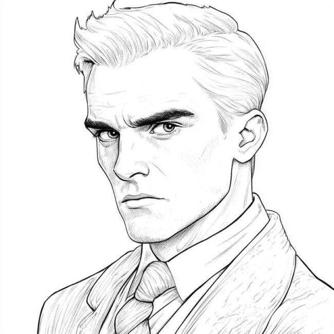 draco malfoy para imprimir e colorir png 34