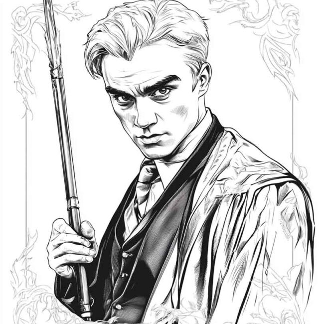draco malfoy para imprimir e colorir png 24