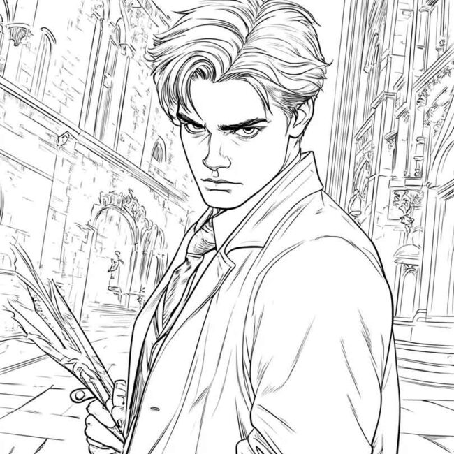 draco malfoy para imprimir e colorir png 19