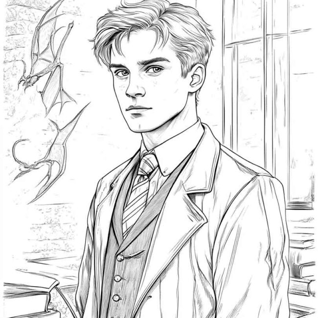 draco malfoy para imprimir e colorir png 22