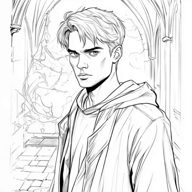 draco malfoy para imprimir e colorir png 14