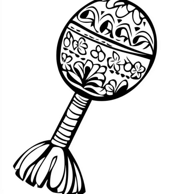 chocalho mexicano para imprimir e colorir em png 21
