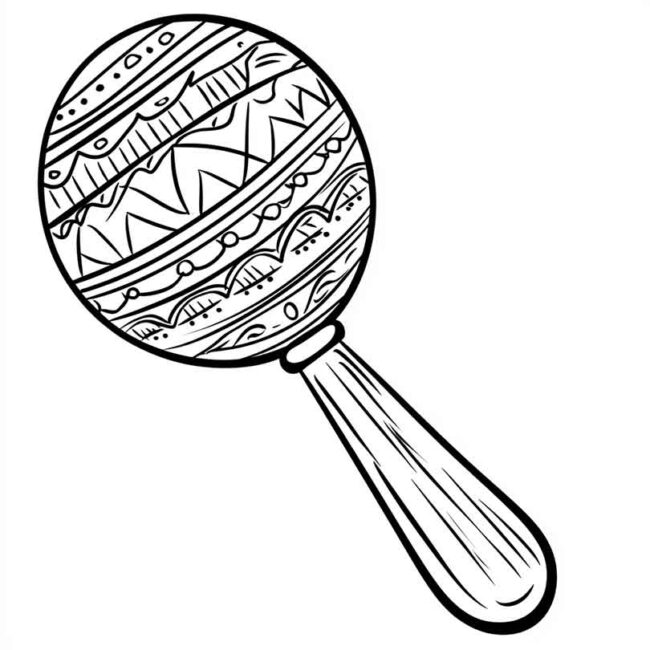 chocalho mexicano para imprimir e colorir em png 17