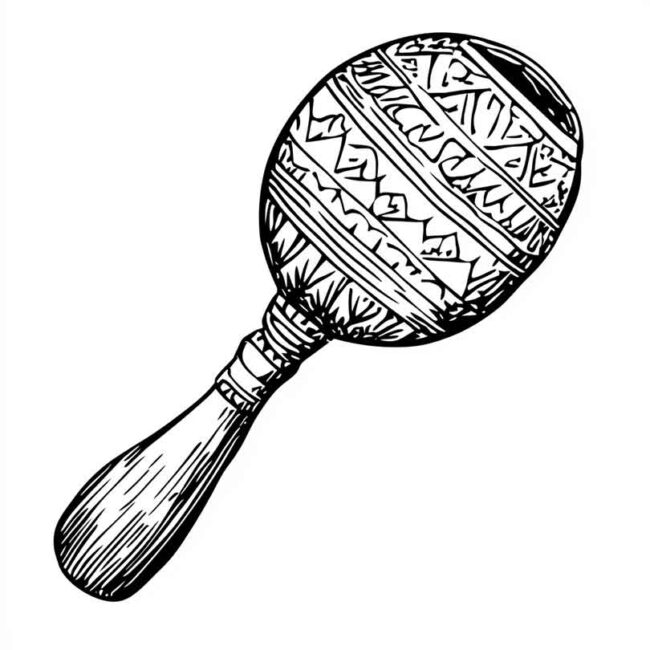 chocalho mexicano para imprimir e colorir em png 19