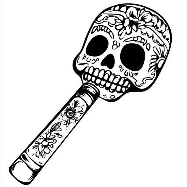 chocalho mexicano para imprimir e colorir em png 14