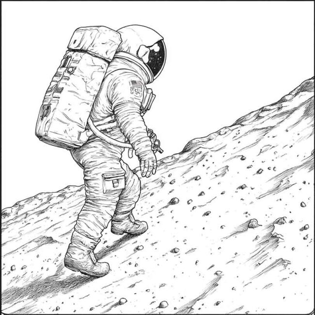 homem na lua para imprimir e colorir em desenhos 51