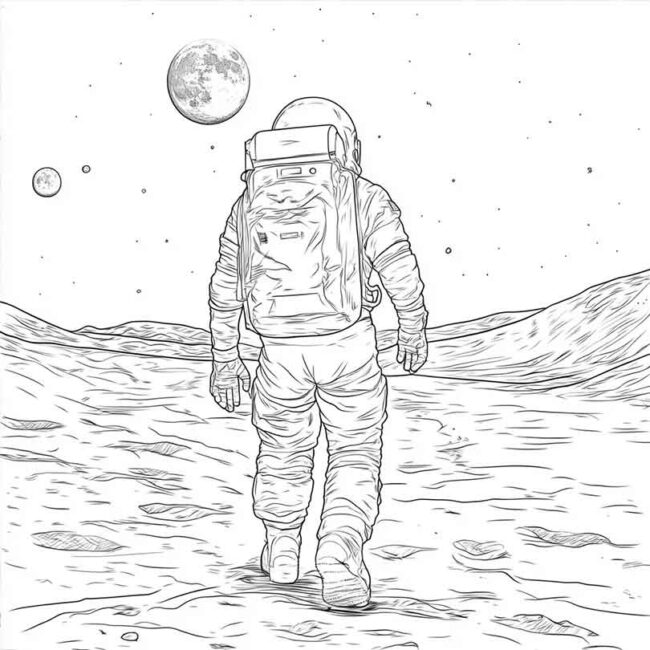 homem na lua para imprimir e colorir em desenhos 26