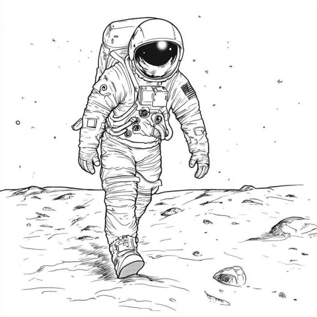homem na lua para imprimir e colorir em desenhos 44