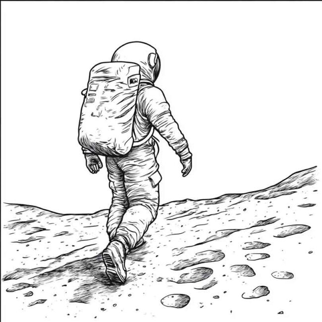 homem na lua para imprimir e colorir em desenhos 43