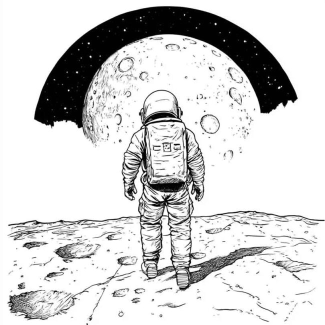 homem na lua para imprimir e colorir em desenhos 40