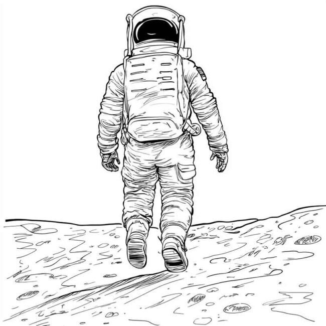 homem na lua para imprimir e colorir em desenhos 46