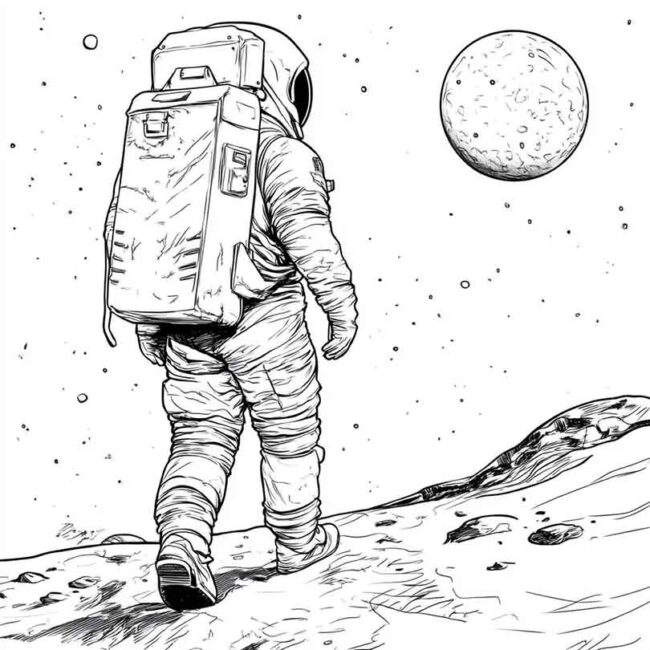homem na lua para imprimir e colorir em desenhos 25