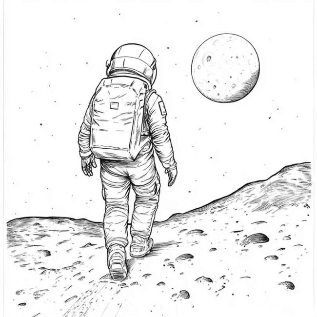 homem na lua para imprimir e colorir em desenhos 35