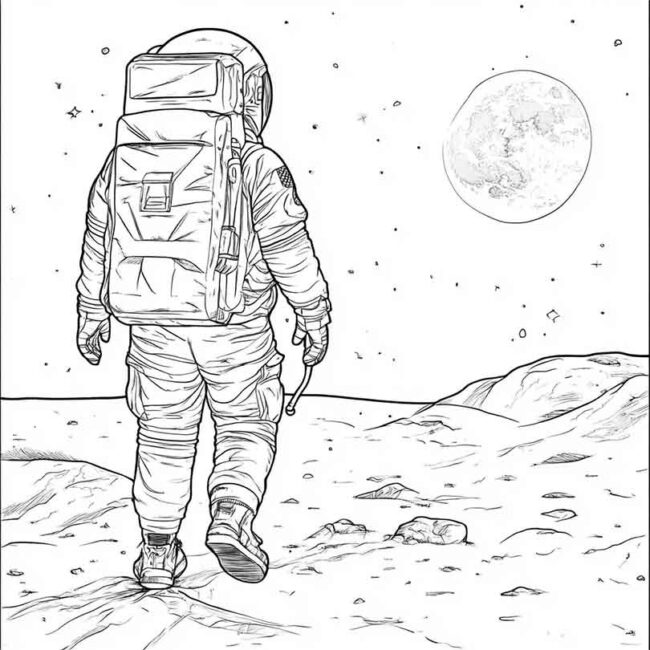 homem na lua para imprimir e colorir em desenhos 18