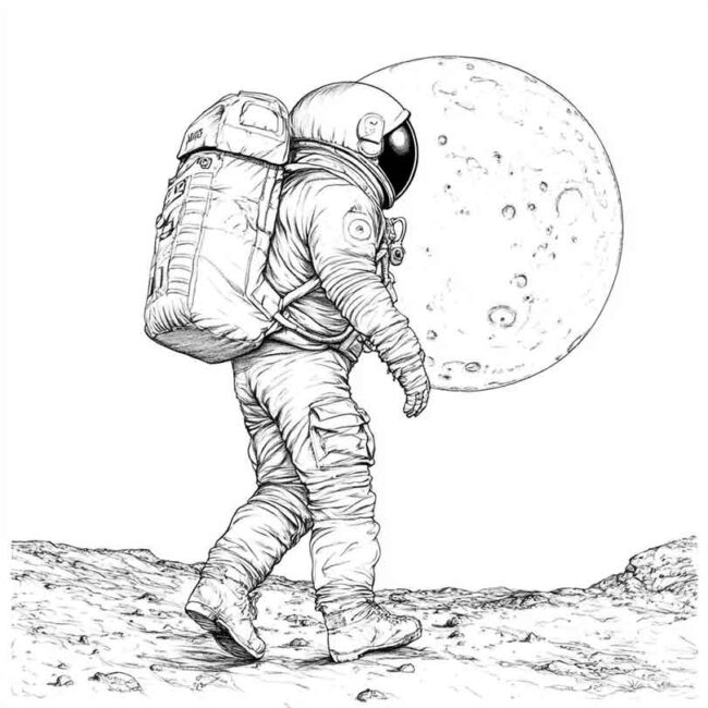 homem na lua para imprimir e colorir em desenhos 28
