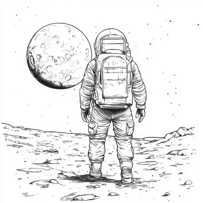 homem na lua para imprimir e colorir em desenhos 30