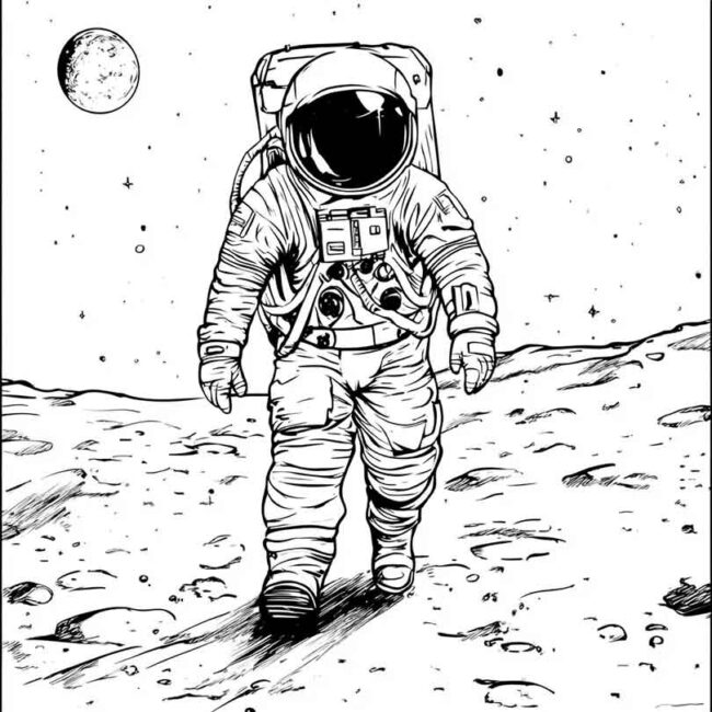homem na lua para imprimir e colorir em desenhos 27
