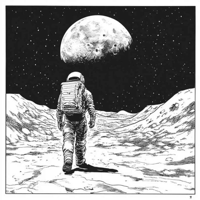 homem na lua para imprimir e colorir em desenhos 3