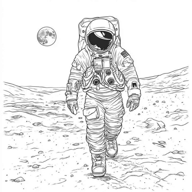 homem na lua para imprimir e colorir em desenhos 19