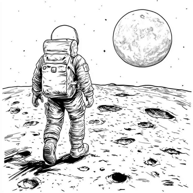 homem na lua para imprimir e colorir em desenhos 20