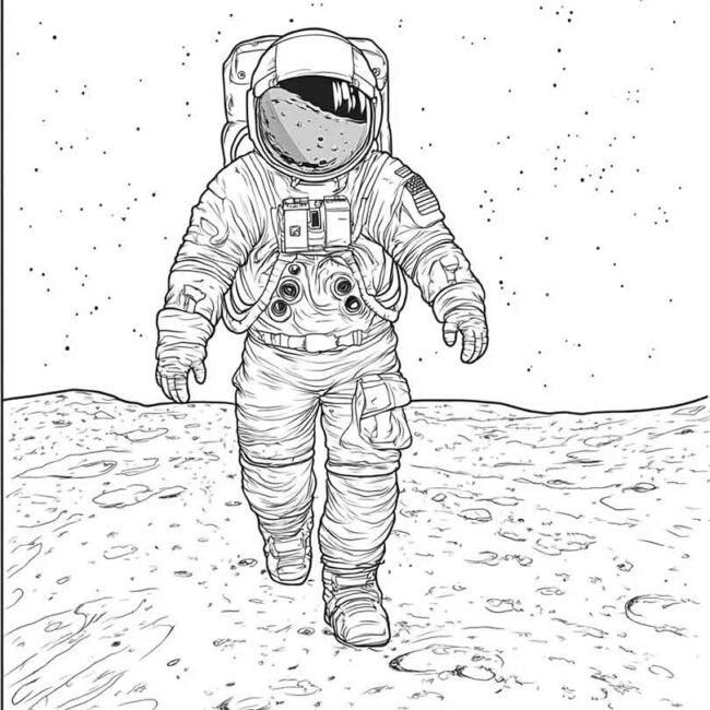 homem na lua para imprimir e colorir em desenhos 1