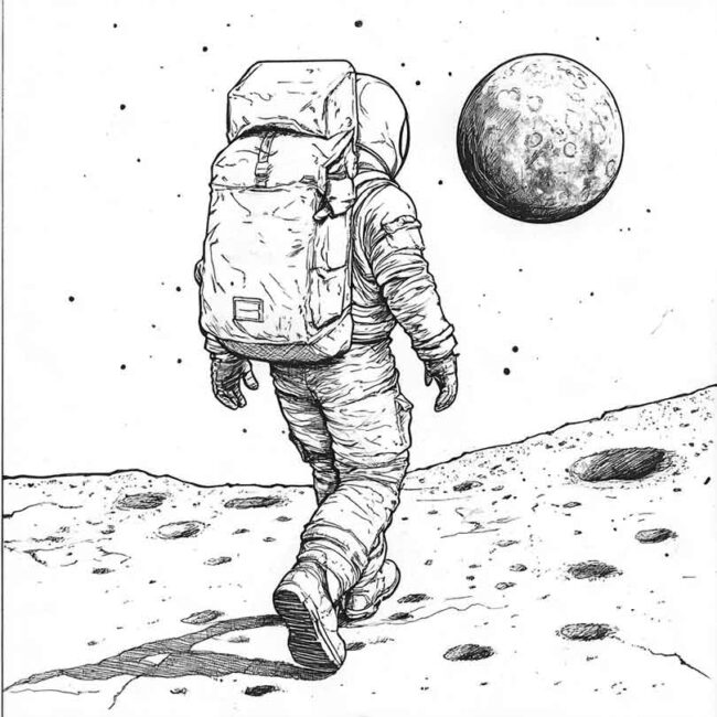 homem na lua para imprimir e colorir em desenhos 10