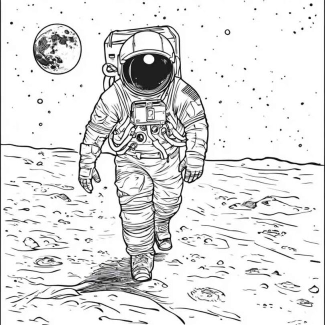 homem na lua para imprimir e colorir em desenhos 15