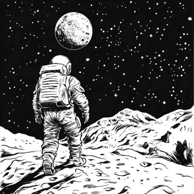 homem na lua para imprimir e colorir em desenhos 16