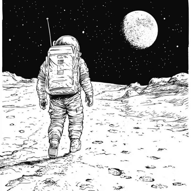 homem na lua para imprimir e colorir em desenhos 14