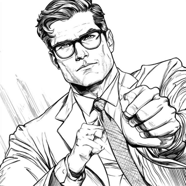 desenhos de clark kent para imprimir e colorir pintar 8