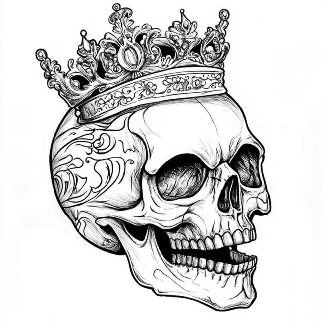 desenhos de caveiras com coroa para imprimir e colorir png 5 desenhos de caveiras com coroa para imprimir e colorir png 5