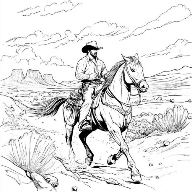 desenhos de faroeste para imprimir e colorir pintar png 72