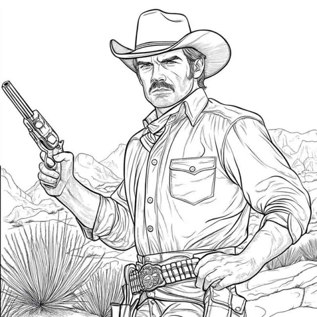 desenhos de faroeste para imprimir e colorir pintar png 69
