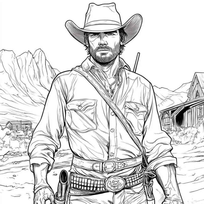 desenhos de faroeste para imprimir e colorir pintar png 67