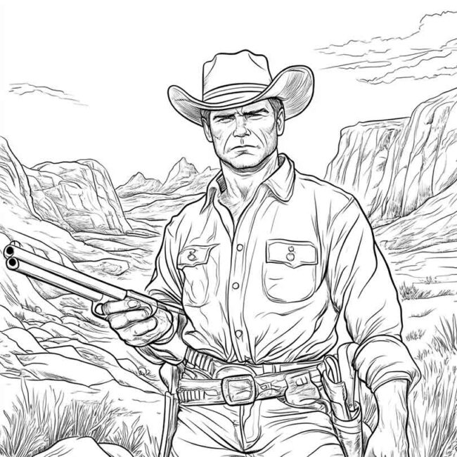 desenhos de faroeste para imprimir e colorir pintar png 64