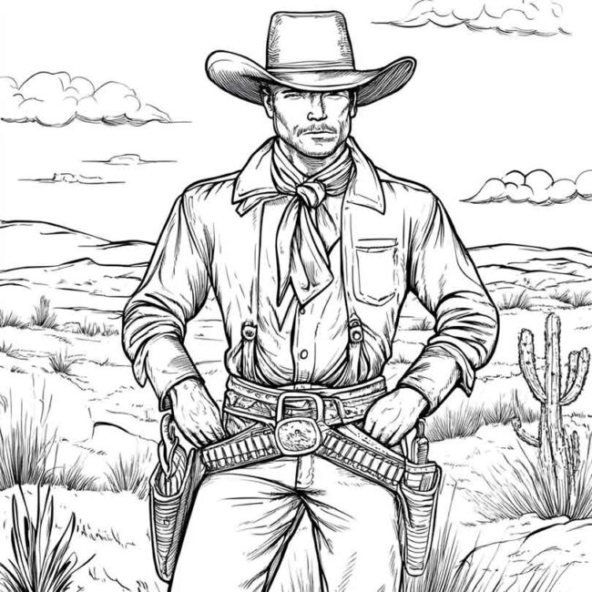 desenhos de faroeste para imprimir e colorir pintar png 68