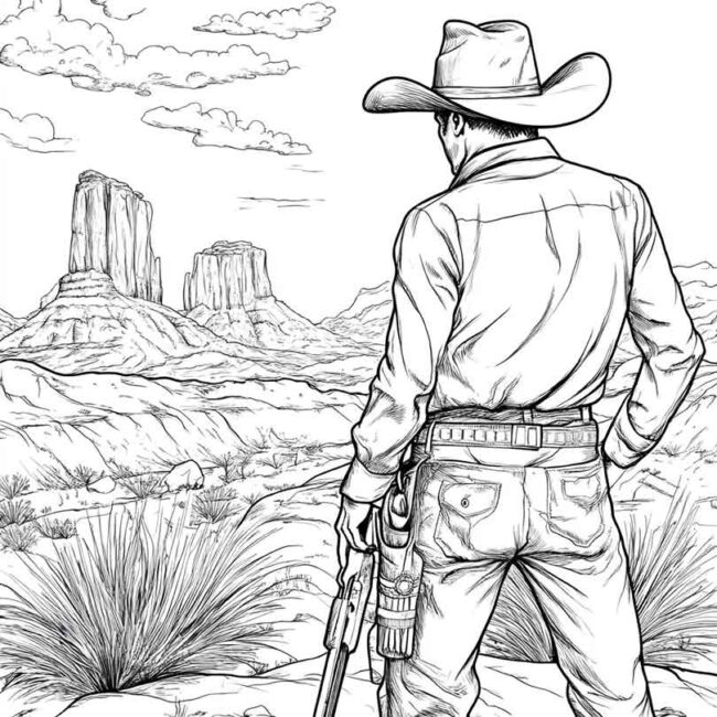 desenhos de faroeste para imprimir e colorir pintar png 60