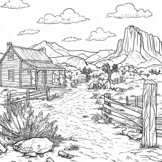 desenhos de faroeste para imprimir e colorir pintar png 53