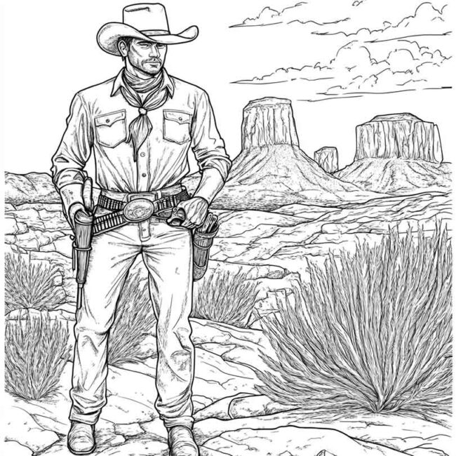 desenhos de faroeste para imprimir e colorir pintar png 41