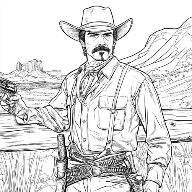 desenhos de faroeste para imprimir e colorir pintar png 63