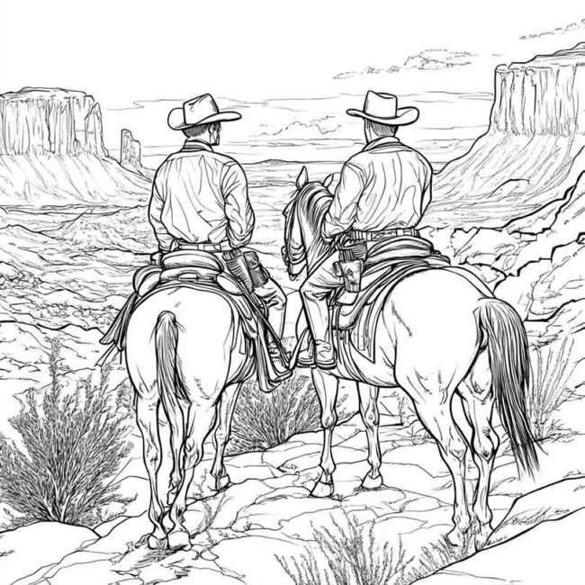 desenhos de faroeste para imprimir e colorir pintar png 52