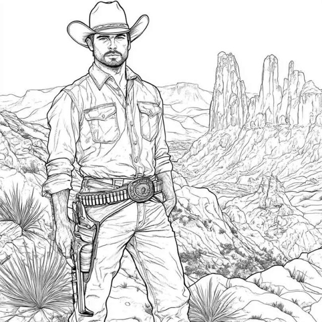 desenhos de faroeste para imprimir e colorir pintar png 43