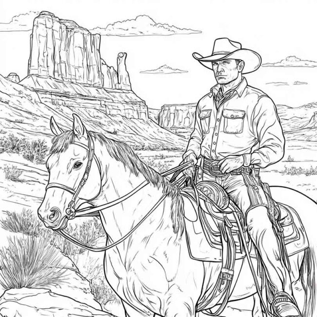 desenhos de faroeste para imprimir e colorir pintar png 44