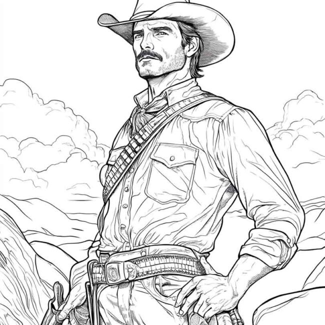 desenhos de faroeste para imprimir e colorir pintar png 1