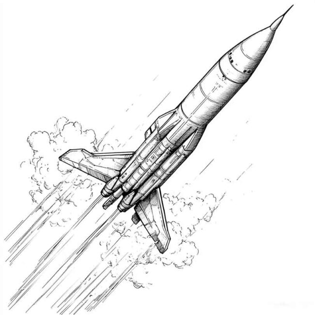 desenhos de missil para imprimir e colorir png 6
