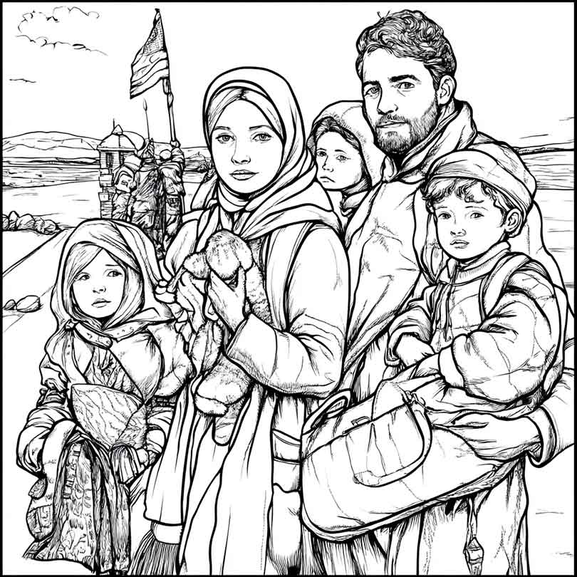 Desenhos de Imigração para Imprimir e Colorir/Pintar