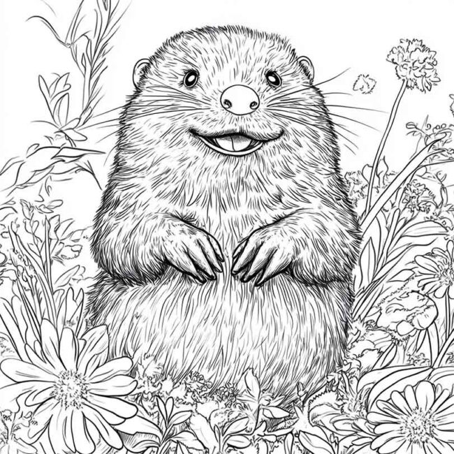 Desenhos de Toupeira para Imprimir e Colorir 6