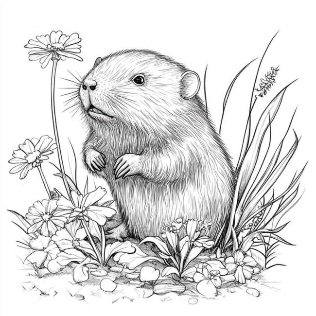 Desenhos de Toupeira para Imprimir e Colorir 33