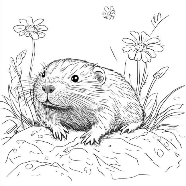 Desenhos de Toupeira para Imprimir e Colorir 28