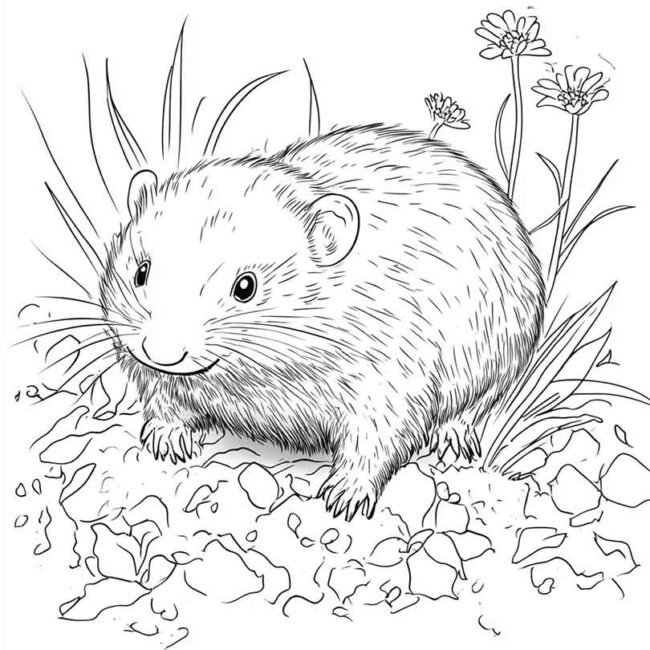 Desenhos de Toupeira para Imprimir e Colorir 7